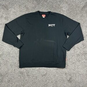 RVCA Matty‎ Matheson Sweater Crewneck Mens XL Black Extra Tough Pullover